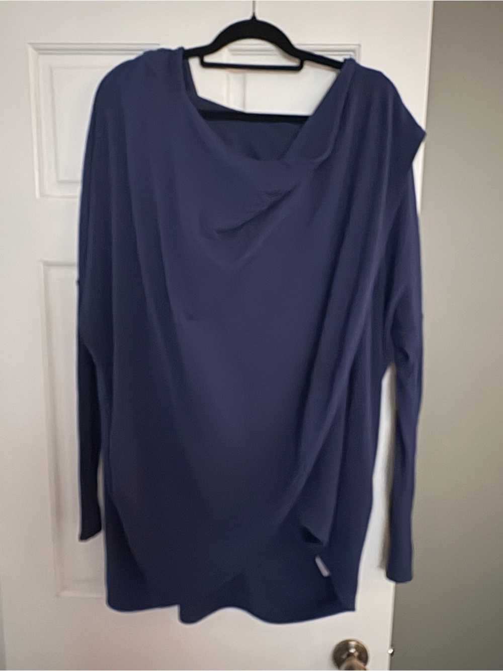 Athleta Navy Wrap Sweatshirt Top